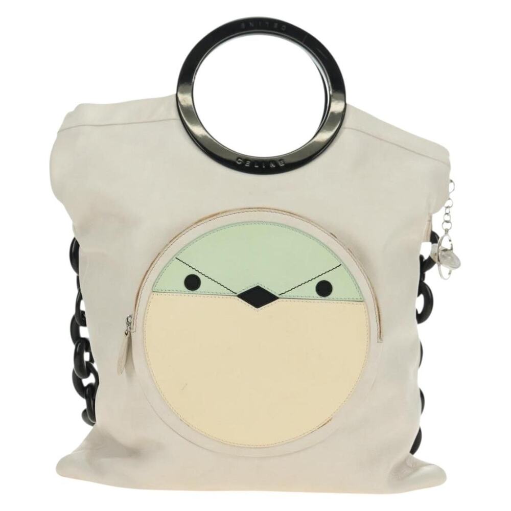 Celine Triomphe Shoulder Bag White